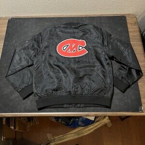 Vintage Canada NHL Montreal Canadiens Bomber Satin Jacket Holl House Holland